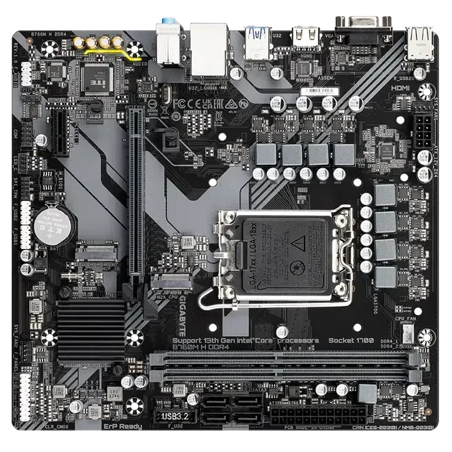 Placă de bază Gigabyte B760M H DDR4 LGA1700 Micro-ATX 2