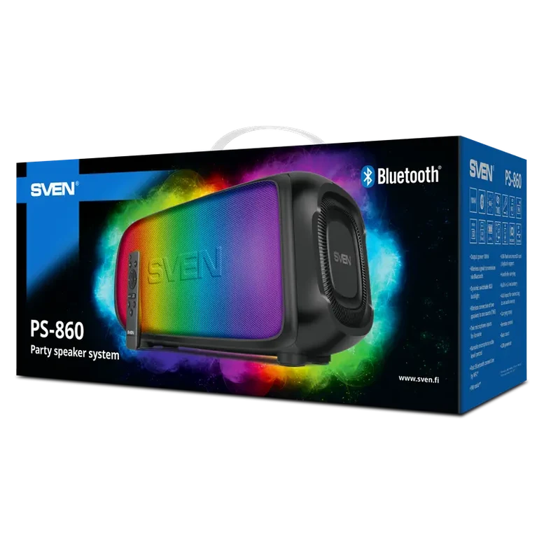 Портативная колонка SVEN PS-860, Чёрный 13