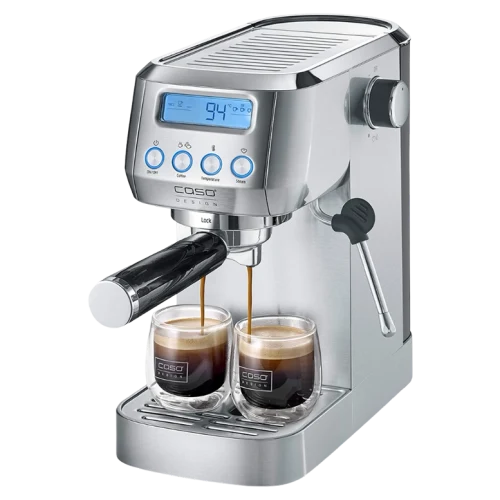 Кофемашина CASO Espresso Gourmet Crema, Silver