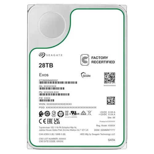 Жесткий диск Seagate Exos ST28000NM000C-FR, 28 TБ, Black