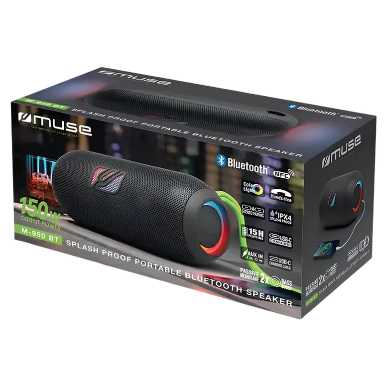Портативная колонка MUSE M-950 BT, Чёрный 6