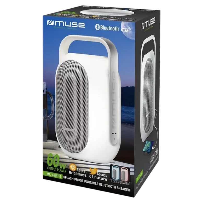 Портативная колонка MUSE ML-625 BT, Белый 4