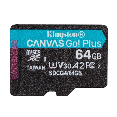 Карта памяти Kingston Canvas Go! Plus, 64Гб