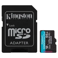Карта памяти Kingston Canvas Go! Plus, 64Гб