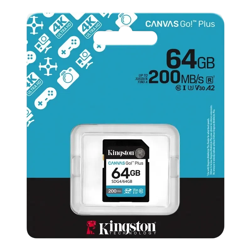 Карта памяти Kingston Canvas Go! Plus, 64Гб 3