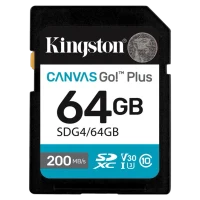 Карта памяти Kingston Canvas Go! Plus, 64Гб