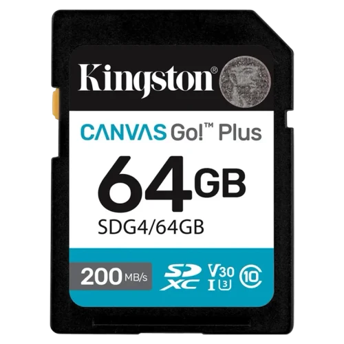 Карта памяти Kingston Canvas Go! Plus, 64Гб