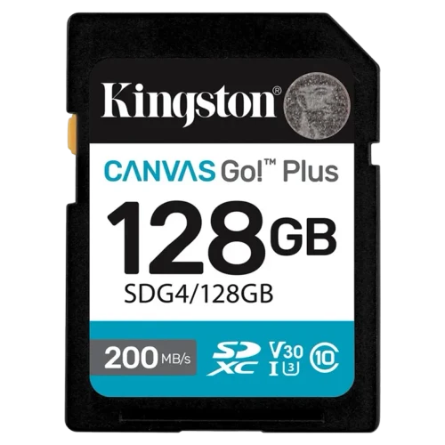 Карта памяти Kingston Canvas Go! Plus, 128Гб