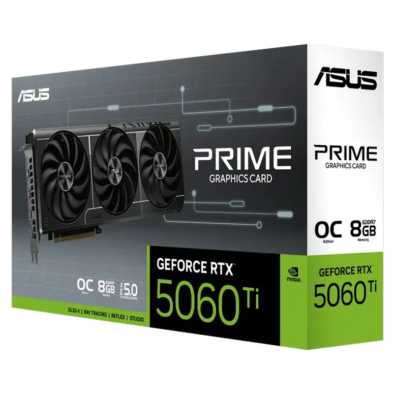 Placă video ASUS Prime GeForce RTX 5060 Ti OC, 8 GB, Black 10