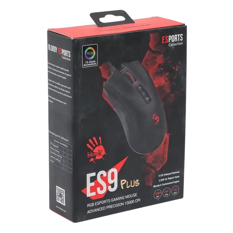 Gaming Mouse Bloody ES9 Plus, Negru 6