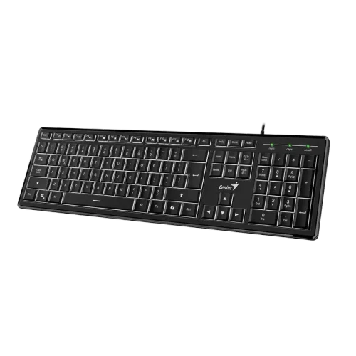 Клавиатура Genius SlimStar 820, Проводное, Чёрный