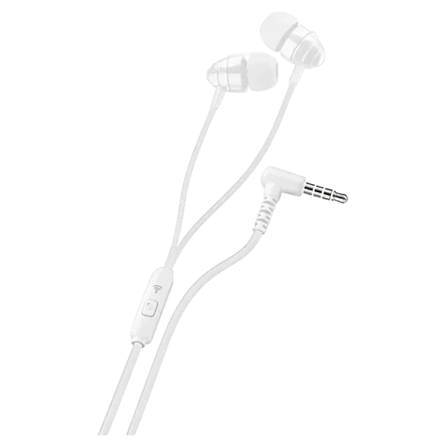 Căști Cellularline Ploos In-Ear, Cu fir, Alb