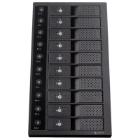 10-Bay SINGLE System External Enclosure Century "CRST1035U32CIS", USB3.2 Gen2 to 10x SATA 3.5"