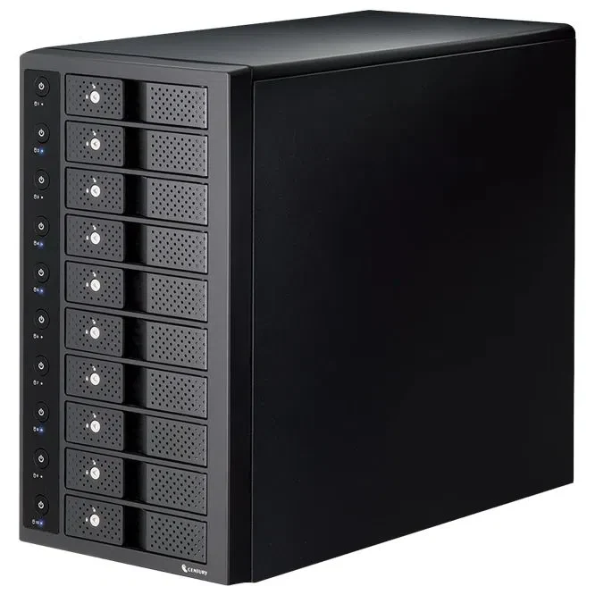 10-Bay SINGLE System External Enclosure Century "CRST1035U32CIS", USB3.2 Gen2 to 10x SATA 3.5" 4