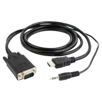 Кабель Cablexpert A-HDMI-VGA-03-6, HDMI to VGA, 1.8 м, Черный 3