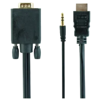 Кабель Cablexpert A-HDMI-VGA-03-6, HDMI to VGA, 1.8 м, Черный