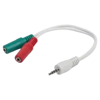 Adaptor Cablexpert CCA-417W, 3.5 mm to 3.5 mm, Alb 2