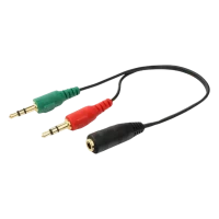 Adaptor audio Cablexpert CCA-418, 3.5 mm, 0.2 m, Negru 2