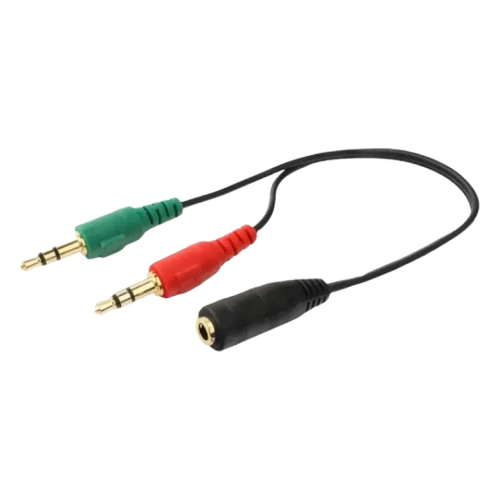 Adaptor audio Cablexpert CCA-418, 3.5 mm, 0.2 m, Negru
