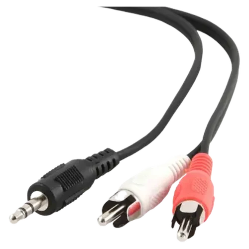 Адаптер Cablexpert CCA-458/0.2, 3.5 mm to RCA, Черный