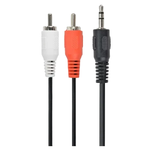 Адаптер Cablexpert CCA-458/0.2, 3.5 mm to RCA, Черный