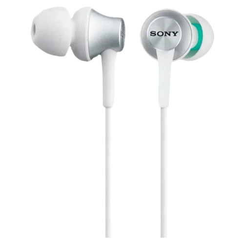 Earphones  SONY  MDR-EX110AP, Mic on cable,  4pin 3.5mm jack L-shaped, Cable: 1.2m, White