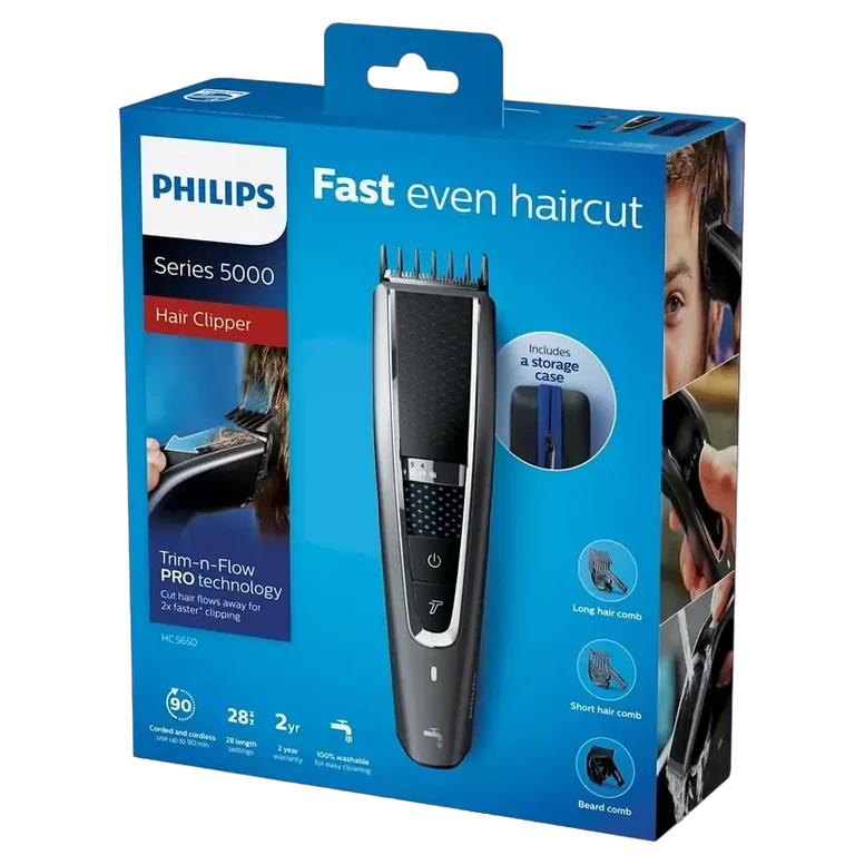 Машинка для стрижки Philips HC5650/15, Silver / Black 3