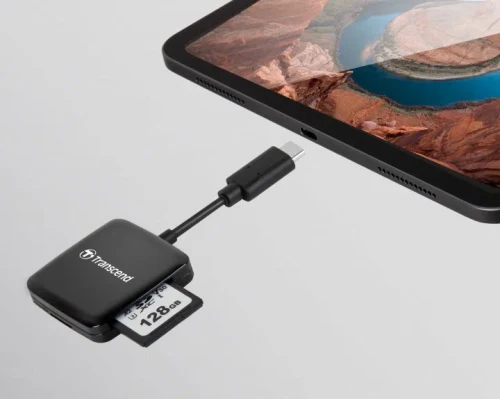 Кардридер Transcend TS-RDC3, USB Type-C, Чёрный