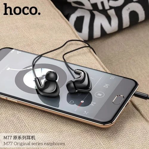 Hoco M77 Original series earphones Jack 3.5mm display