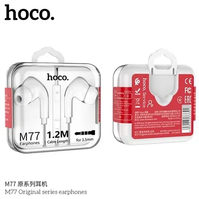 Hoco M77 Original series earphones Jack 3.5mm display