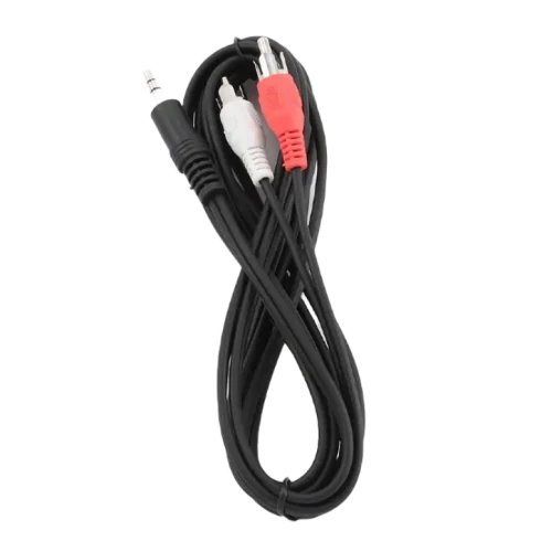 Cablu Cablexpert CCA-458-2.5M, 3.5 mm to 2x RCA, 2.5 m, Negru