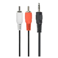 Кабель Cablexpert CCA-458-2.5M, 3.5 mm to 2x RCA, 2.5 м, Черный