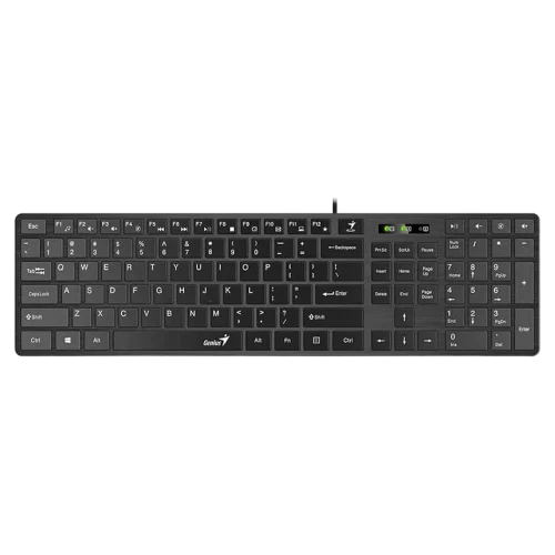 Клавиатура Genius SlimStar 126, Проводная, Черный