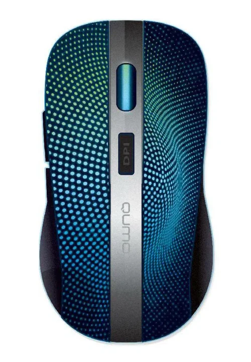 Mouse Wireless QUMO Comfort, Negru/Albastru