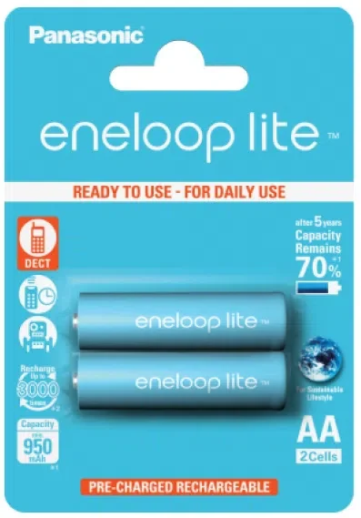Акумулятор Panasonic Eneloop Lite AA 2pcs (BK-3LCCE/2BE)