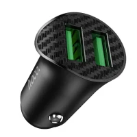 HOCO Z39 Farsighted dual port QC3.0 car charger Black 2