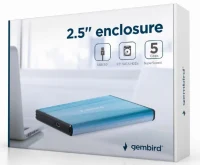 2.5" SATA HDD External Case miniUSB3.0, Aluminum Blue, Gembird "EE2-U3S-3-B"