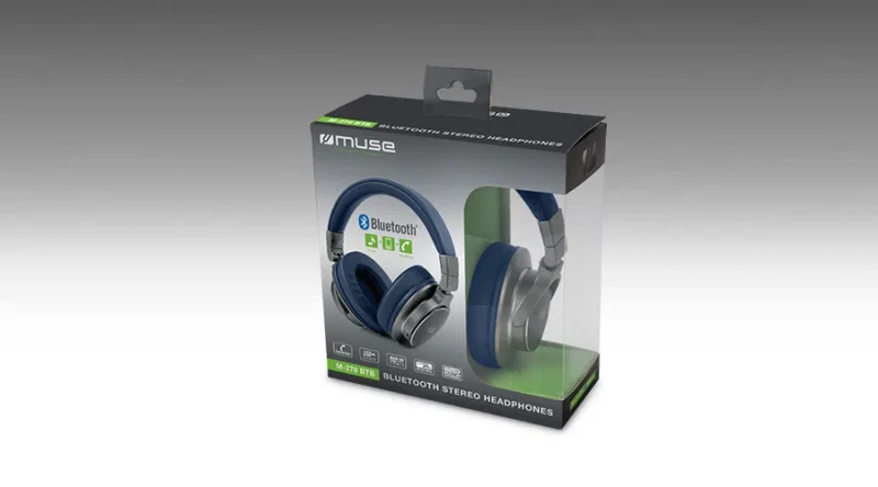 Căști pentru telefoane mobile MUSE M-278 BTB, Wireless, Albastru 2