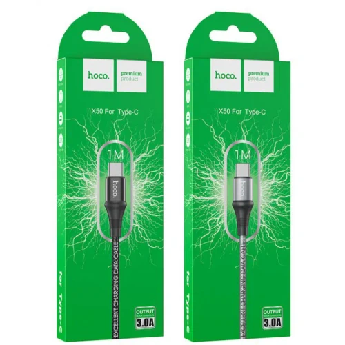 HOCO X50 Excellent charging data cable for Type-C Black