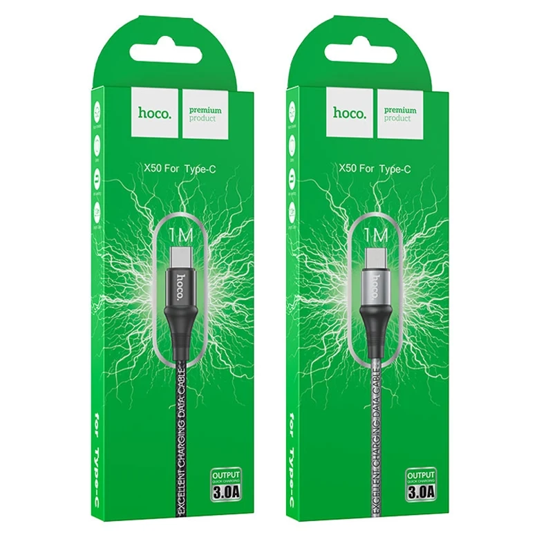 HOCO X50 Excellent charging data cable for Type-C Gray 4