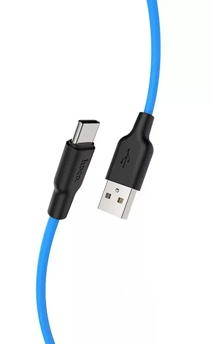 HOCO X21 Plus Silicone charging cable for Type-C(L=1M) black＆blue