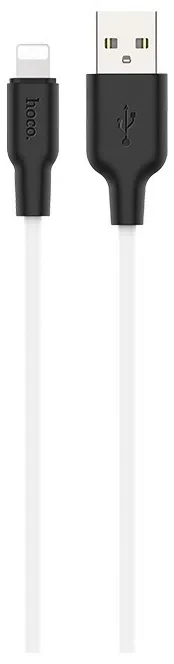 HOCO X21 Plus Silicone charging cable for Lightning(L=1M) black＆white