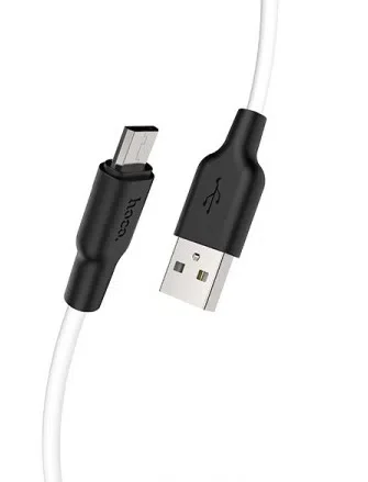 HOCO X21 Plus Silicone charging cable for Micro(L=1M) black＆white