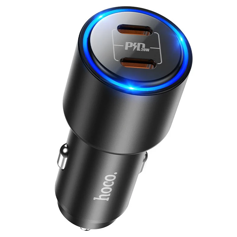 HOCO NZ3 Clear way 40W dual port PD car charger(Type-C) Black 2