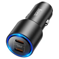 HOCO NZ3 Clear way 40W dual port PD car charger(Type-C) Black