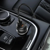 Încărcător auto Hoco Z38 Resolute PD20W+QC3.0 Black 2