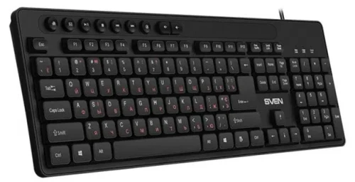 Клавиатура SVEN KB-C3060, Проводное, Чёрный