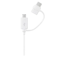 Кабель Samsung EP-DG930DWEGRU, USB-A to Micro-USB/USB-C, 1.5 м, Белый