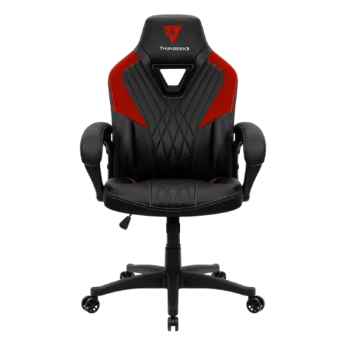 Scaun Gaming ThunderX3 DC1, PU Piele, Negru/Rosu
