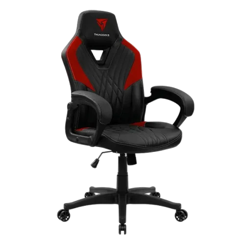 Scaun Gaming ThunderX3 DC1, PU Piele, Negru/Rosu